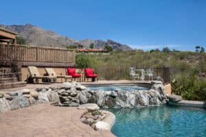 pool on a hill